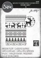 Tim Holtz - Multi-level Texture Fades Embossing Folder - Holiday Knit - Sizzix