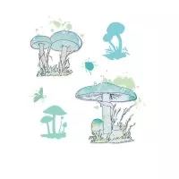 Painted Pencil Mushrooms - Framelits - Dies & Stamps - 49 and Market - Sizzix