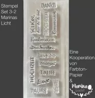 Stamp Set for Marinas Licht 3-2 - Clear Stamps - FarbTon Papier
