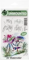 WC Bicycle Set - Ai Watercolor Stamps