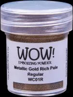 WOW - Embossing Powder - Metallic Gold Rich Pale - Regular