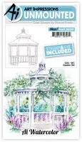 WC Gazebo Set - Watercolor Clear Stamps and Die - Art Impressions