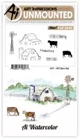 WC Barn Set - Watercolor Stamps - Art Impressions