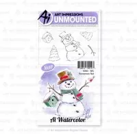 WC Snowman Set - Ai Watercolor Stamps
