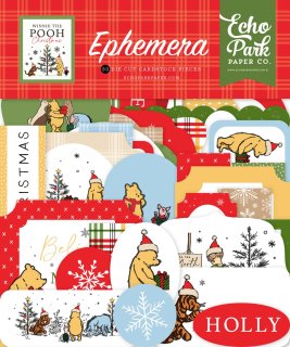 Winnie The Pooh Christmas - Ephemera - Die Cut Embellishment - Echo Park Paper Co