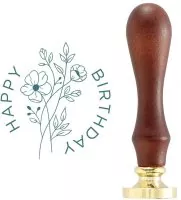 Wax Seal Stamp - Wildflower Happy Birthday - Spellbinders