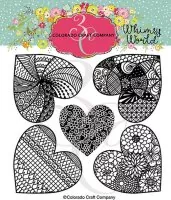 Coloring Hearts - Clear Stamps - Colorado Craft Company
