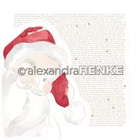 Weihnachtsmann Typo - Alexandra Renke - Scrapbooking Paper - 12"x12"
