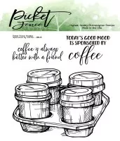 Sponsored by Coffee - Clear Stamps - Picket Fence Studios