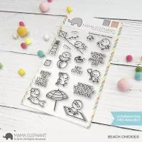 beach chickies mama elephant clear stamps