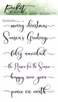 Fancy Christmas Sentiments - Clear Stamps - Picket Fence Studios