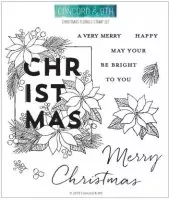 christmas floral clear stamps concord and ninth 1