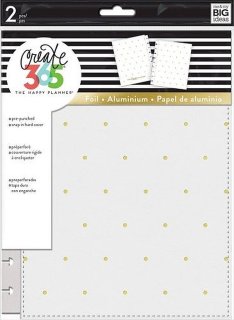 Create 365 - The Happy Planner - CLASSIC - Snap-In Cover - White/Gold Dots