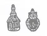 Craftables - Tiny´s Ornaments Church and Owl - Die