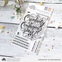 creativity is contangeous mama elephant clear stamps stempel