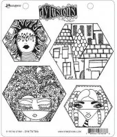 Dylusions - A Head Start - Rubber Stamps
