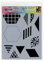 2" Quilt - Large Stencil & Mask - Dylusions