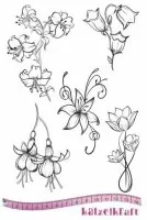 Fleurs Hibiscus - Rubber Stamp - Katzelkraft