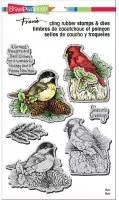 Holiday Birds - Cling Stamps + Dies