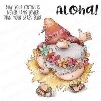 Hula Gnome - Rubber Stamps - Stamping Bella
