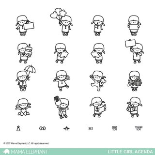Little Girl Agenda - Clear Stamps - Mama Elephant