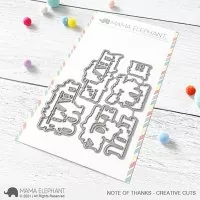 Note Of Thanks - Creative Cuts - Dies - Mama Elephant