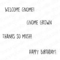 Oddball Gnome Family Sentiment Set - Rubber Stamps - Stamping Bella