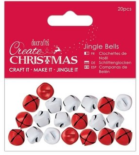 Jingle Bells - Matt Finish - Red & White - Docrafts