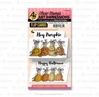 Pumpkin Mice Flip Card - Clear Stamps - Ai