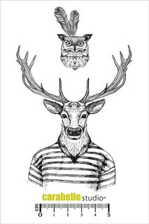 Monsieur Cerf et Monsieur Hibou - Cling Stamp
