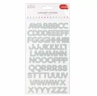 Alphabet Stickers - Glitter Silver - Simply Creative/Trimcraft