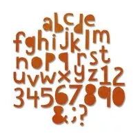 Alphanumeric - Cutout Lower - Thinlits - Sizzix