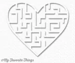 Heart Maze Shapes - White - My Favorite Things