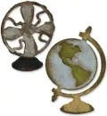 Vintage Fan & Globe Set - Tim Holtz