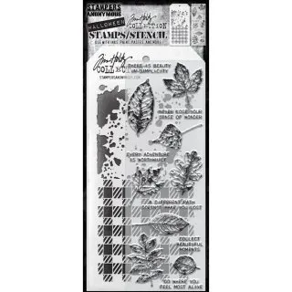 Nature's Wonder - Tim Holtz Mixed Media Stamps & Stencil Set - Stampers Anonymous