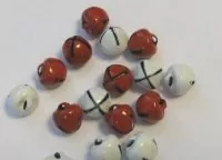 Christmas Bells - 8mm - Red and White - CraftEmotions