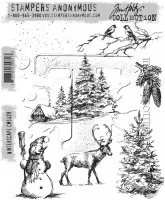 Winterscape Tim Holtz Rubber Stamps Stamper Anonymous